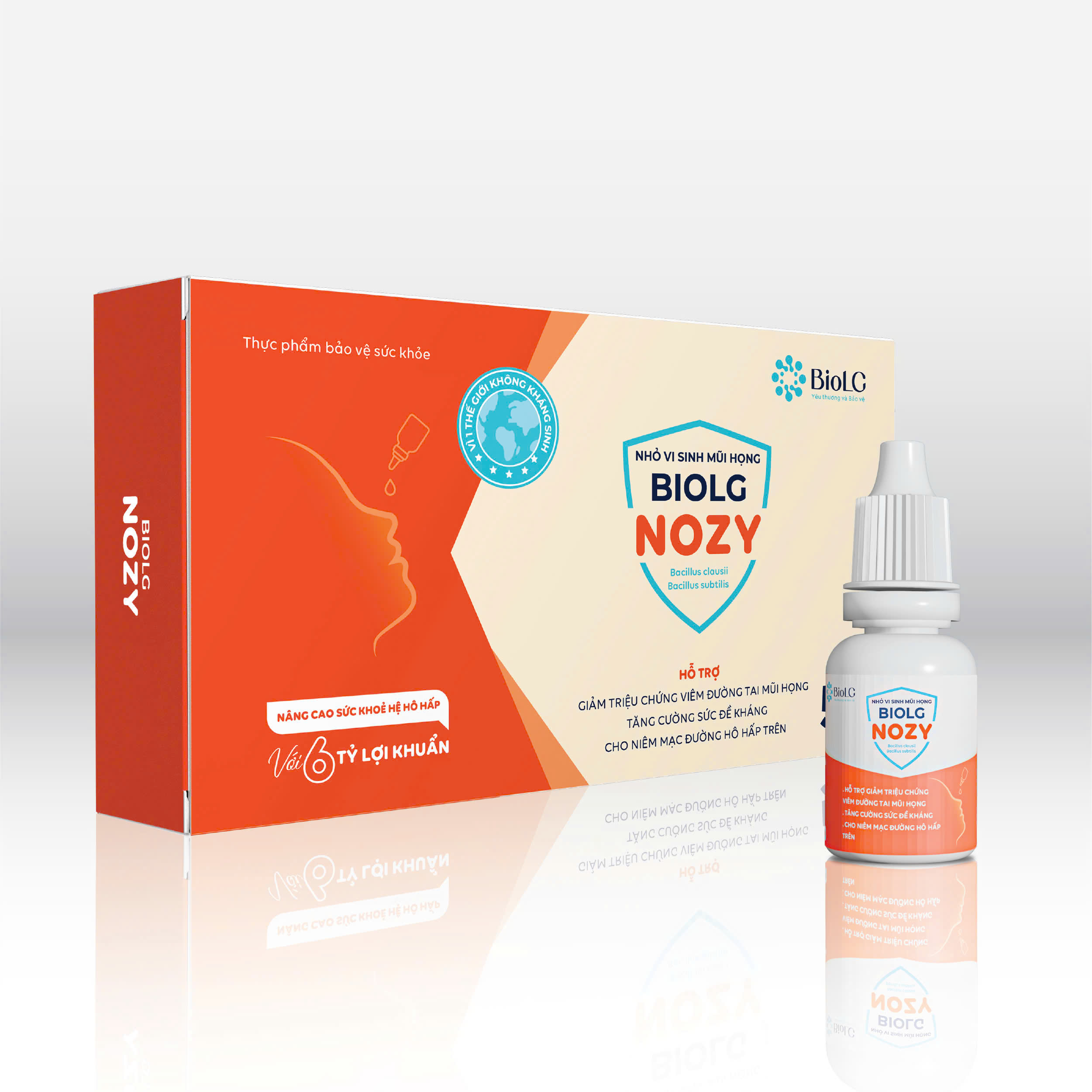 BIOLG NOZY 5 TỶ LỢI KHUẨN – Nhỏ Vi Sinh Tai Mũi Họng, Bảo Vệ & Phòng Ngừa Viêm Nhiễm Đường Tai, Mũi, Họng